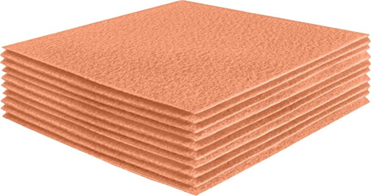 FabricLA Acrylic Felt Sheets For Crafts - Soft Precut 12" X 12" Inches (30.5cm X 30.5cm) Felt Squares - Use Felt Fabric Craft Sheets for DIY, Hobby, Costume, And Decoration - Lt Flesh, 14 Pieces